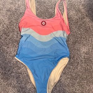 Casablanca wavy gradient one-piece swimsuit (WORN ONCE)